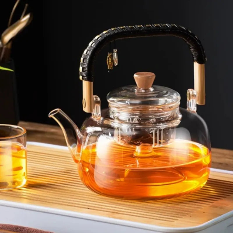 Chaleira de Vidro com Infusor para Chá