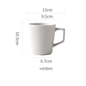 450ml canecas cerâmicas para homens e mulheres, copos de água da grande capacidade, para o café, leite, escritório, par