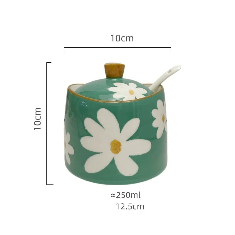 Frasco Cerâmico Margarida para Temperos - 250ml