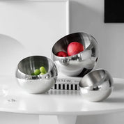 Bacia de Frutas Luxuosa em Aço Inoxidável Nordic