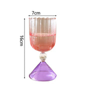 Taça de Vidro Colorido para Coquetéis e Sobremesas