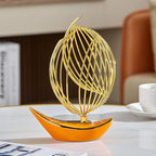 O Barco Escultura Moderna em Porcelana