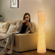 Luminária de Chão Cilíndrica com Luz LED Ajustável