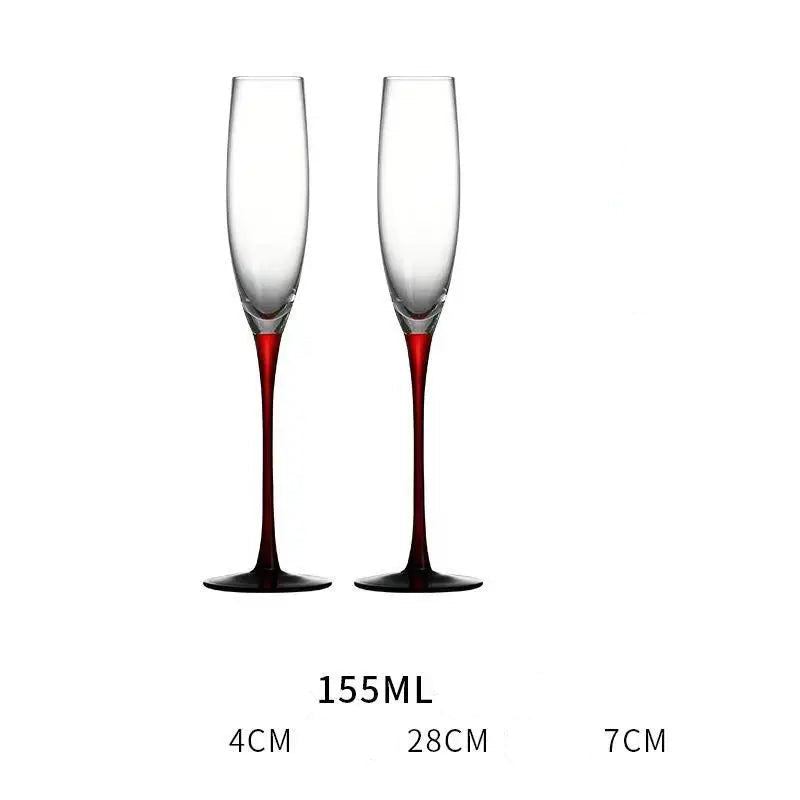 Conjunto de Taças de Cristal Francesas para Champanhe - 2 Peças