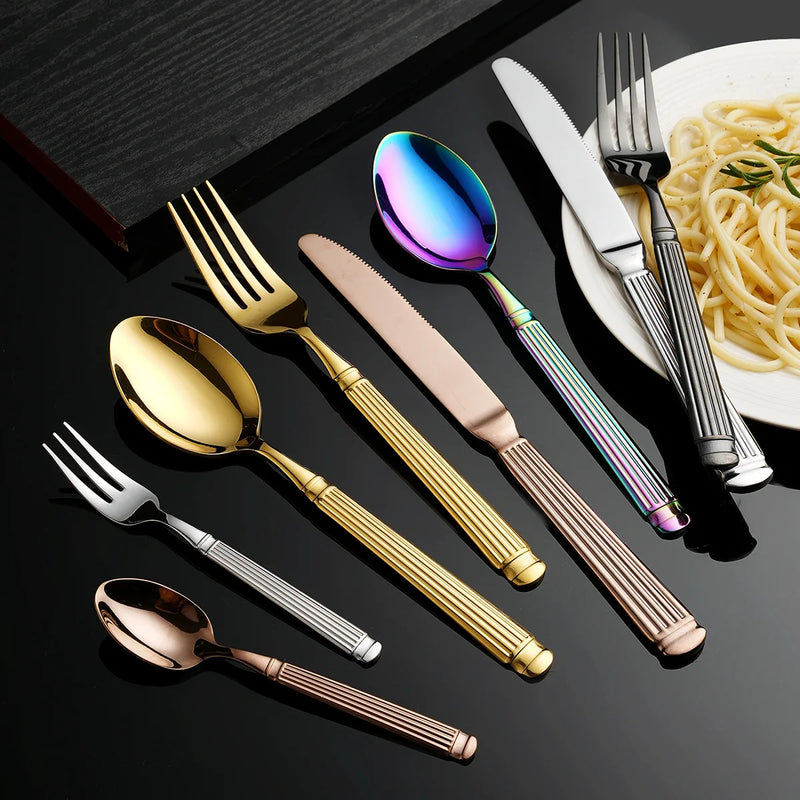 Conjunto Talheres Luxy em Aço Inoxidável - 5pcs
