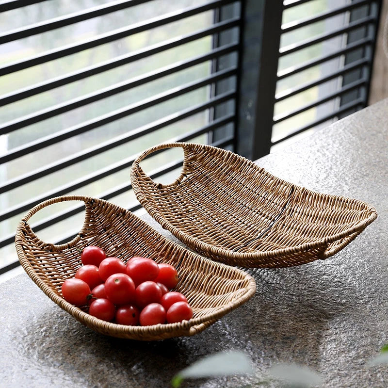 Cesta de Armazenamento em Rattan
