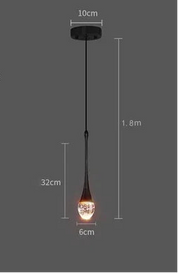 Modern Bubble Crystal Chandelier, Lâmpada suspensa, Luzes pendentes para sala de jantar, Quarto, Bar, Café, Lâmpada LED para decoração de casa