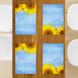 Conjunto 4 Descansos para Prato Girassóis