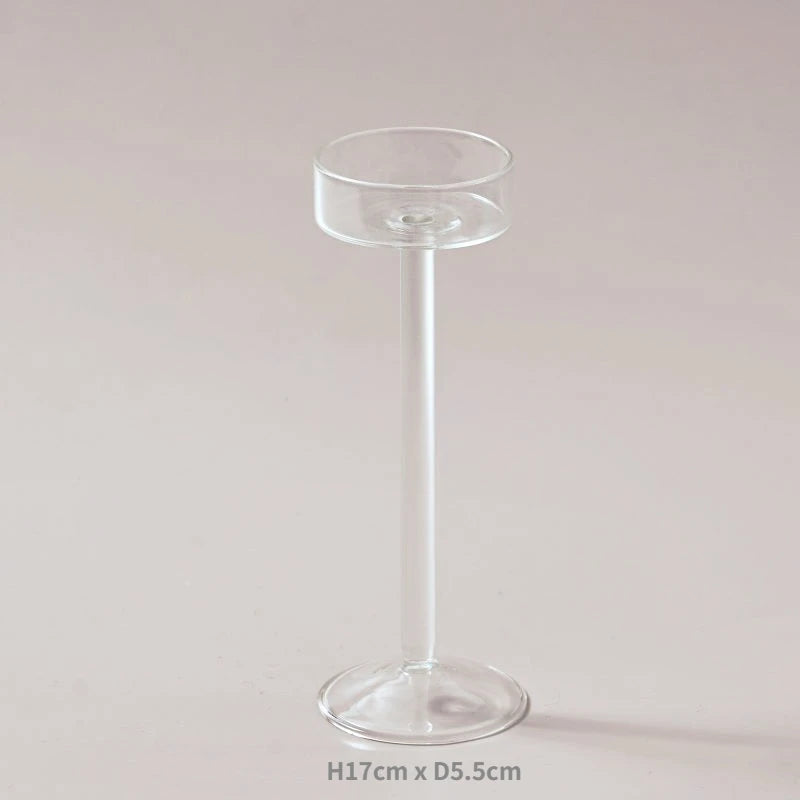 Castiçais de vidro conjunto tealight castiçal decoração para casa peças centrais mesa casamento suporte cristal configuração mesa jantar