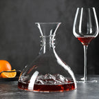 Decanter de Cristal Iceberg para Vinho Tinto Luxuoso