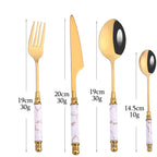 Jogo Talheres Dinamarquês Inox Cerâmica 24 Pcs