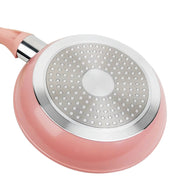 Conjunto Panela e Frigideira Rosa Antiaderente