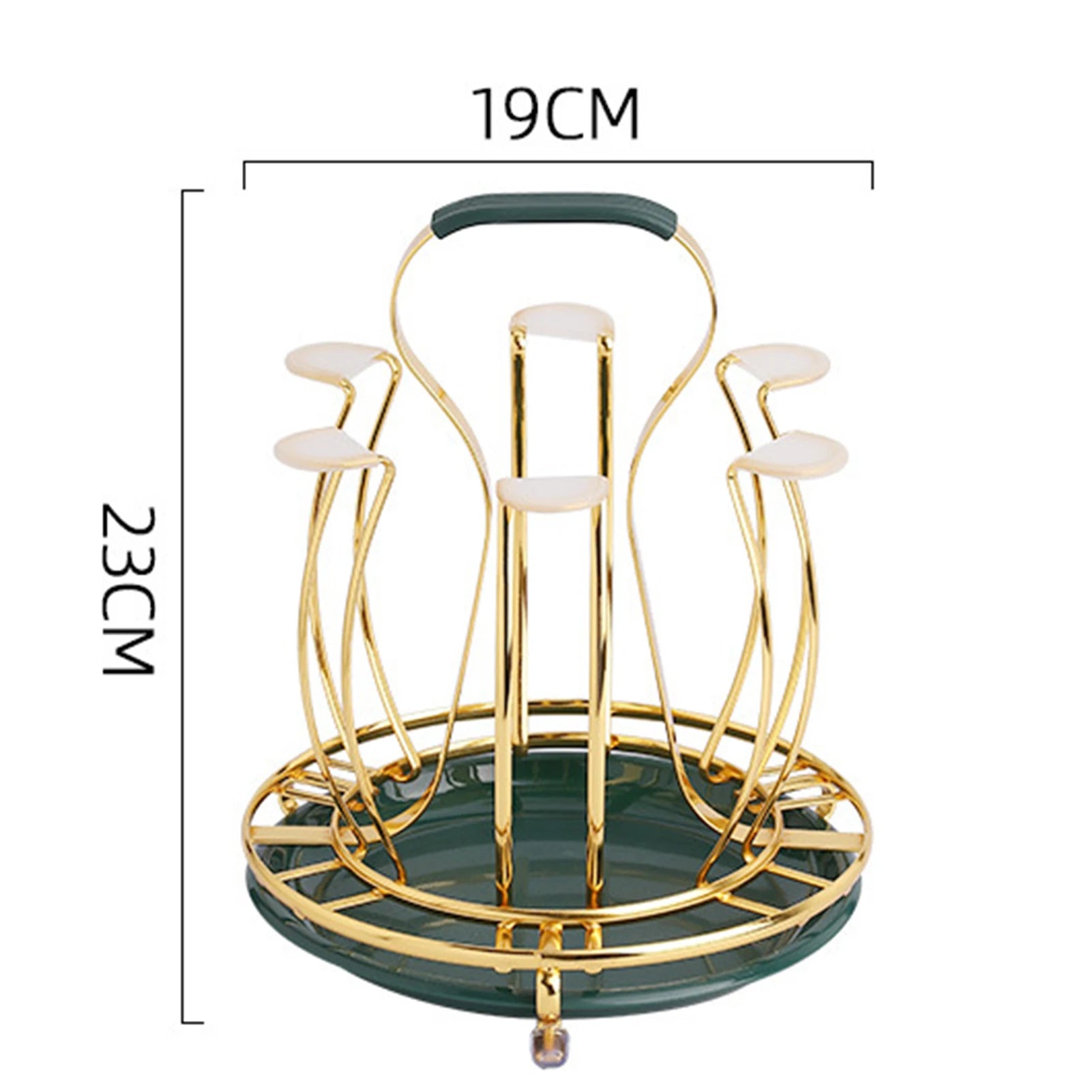 Metal Glass Cup Storage Rack, Em forma redonda, Resistente ao esmagamento, Dreno, Criativo, Casa, Cozinha, Decoração Bar