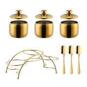 Porta Condimentos em Inox Individual ou Kit 9 Pcs
