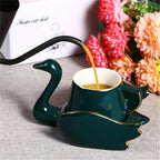 Xícara de Cerâmica Cisne com Pires - 110ml