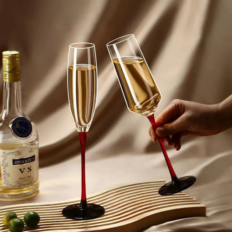 Conjunto de Taças de Cristal Francesas para Champanhe - 2 Peças