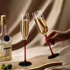 Conjunto de Taças de Cristal Francesas para Champanhe - 2 Peças