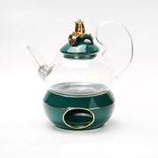 Conjunto De Bule De Flor Pyrex, Base De Aquecimento De Velas, Chaleira De Chá