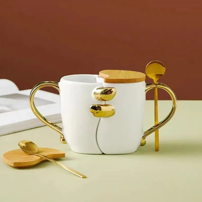 Conjunto Canecas de Cerâmica com Design Abraço