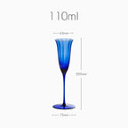 Taças de Cristal Azul Safira para Vinho e Coquetéis