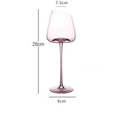 Copo e Taças Rosa de Cristal - Individual