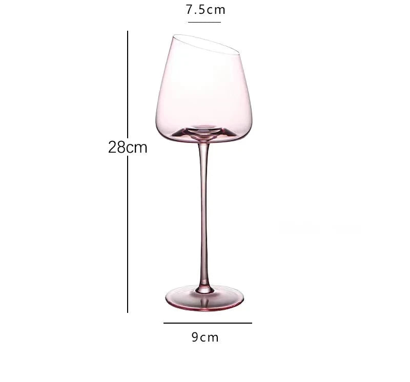 Copo e Taças Rosa de Cristal - Individual