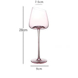 Copo e Taças Rosa de Cristal - Individual