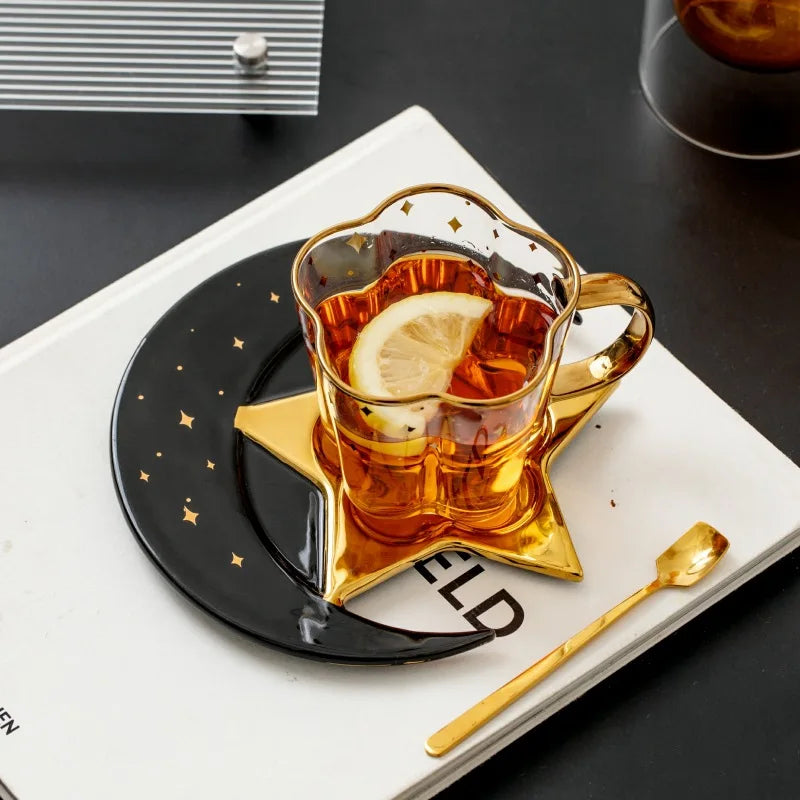 Caneca e Pires Formato Lua e Estrela 240ml