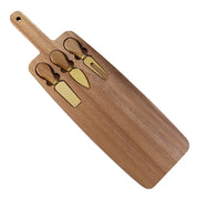 Conjunto Tábua de Queijo e Espátulas em Madeira Acácia - 4pcs