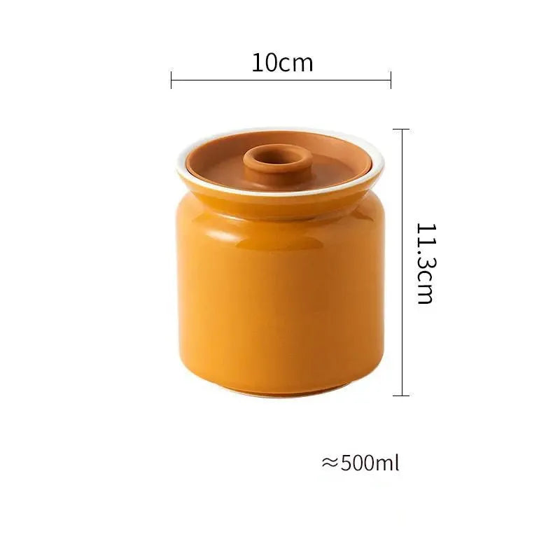 Frasco Hermético de Cerâmica Elegante para Armazenamento