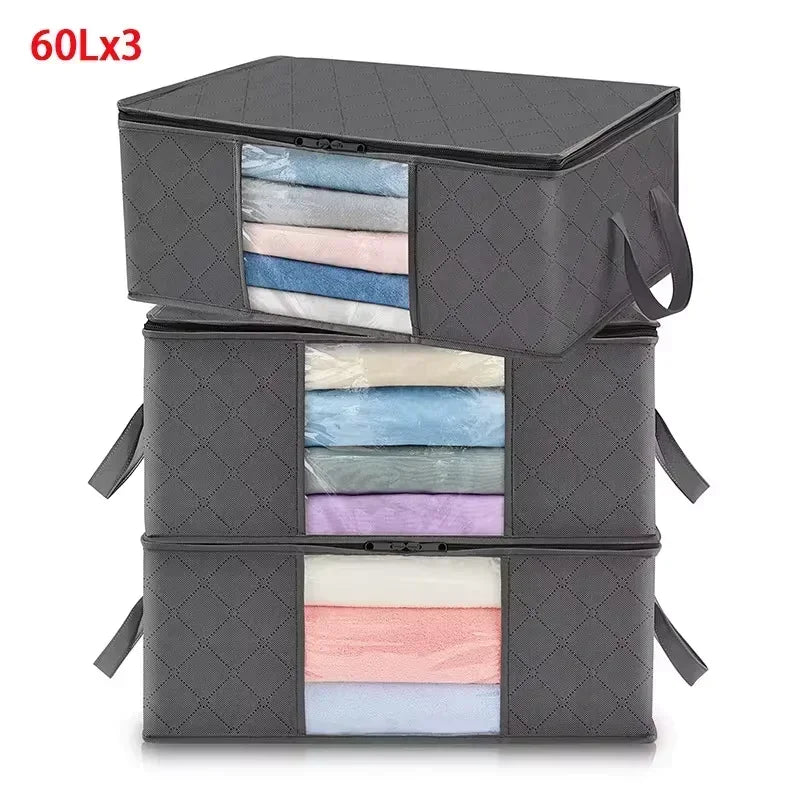 Saco de Armazenamento de Alta Capacidade para Roupas e Cobertores