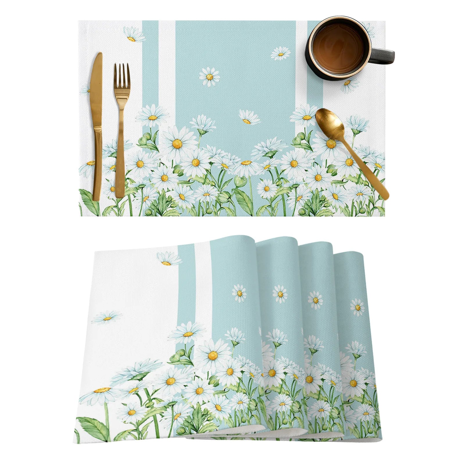 Jogo Sousplat Descanso para Prato Margarida 4 ou 6 pcs