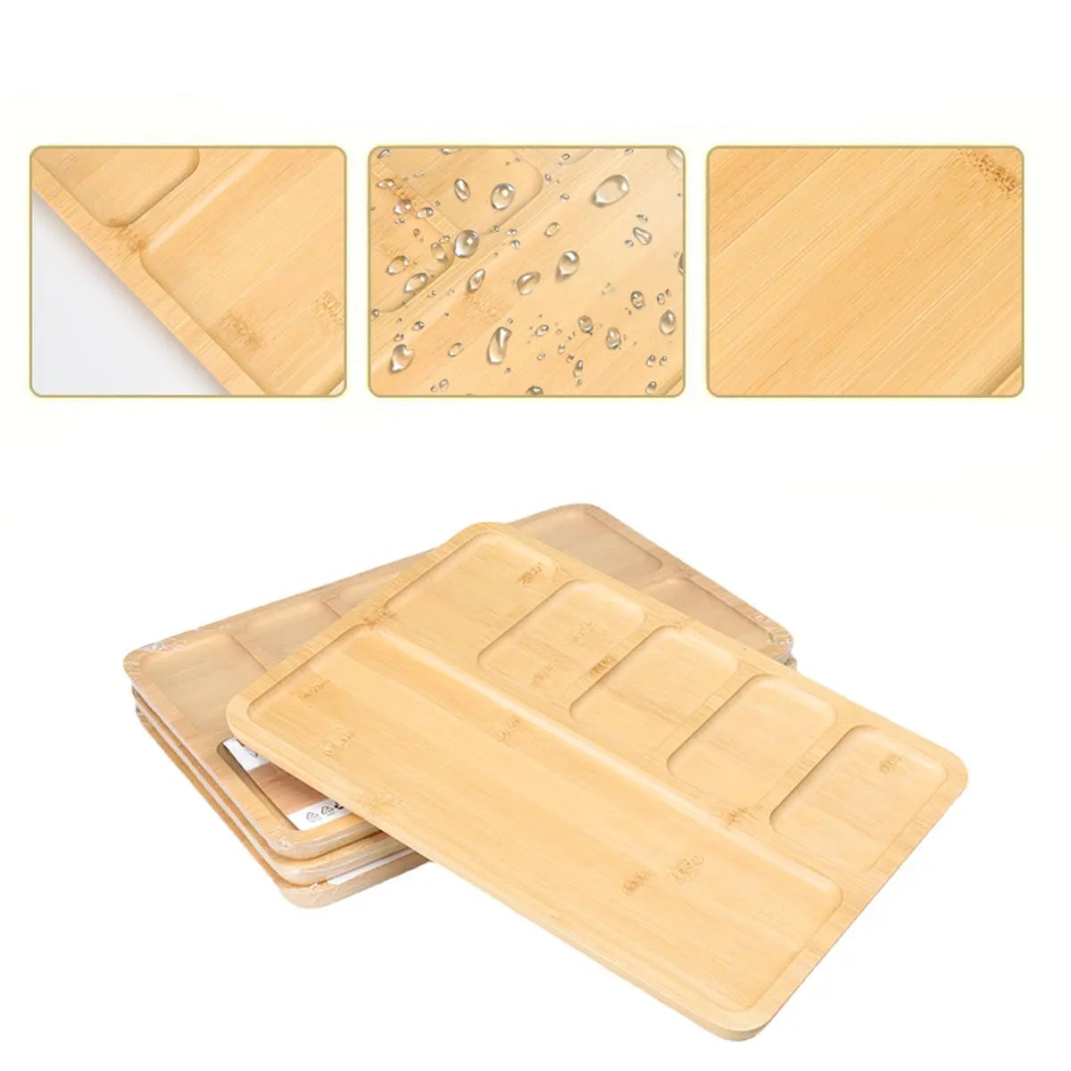 Bandeja de Bambu para Decoração e Armazenamento