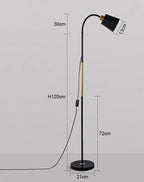Ferro forjado ajustável LED Floor Lamp, Pé Lamp, Quarto, Estudo, Leitura, Cabeça, Cabeceira, Simples
