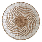 Seagrass Woven Wall Basket para Decoração de Casa, Natural Boho Fruit Bowl, Rattan Pendurado, Ornamentos Decorativos, Sala Artesanato