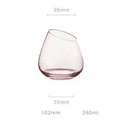 Copo e Taças Rosa de Cristal - Individual