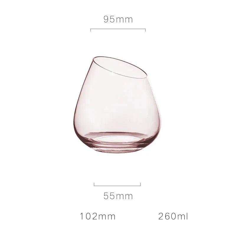 Copo e Taças Rosa de Cristal - Individual