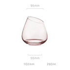 Copo e Taças Rosa de Cristal - Individual