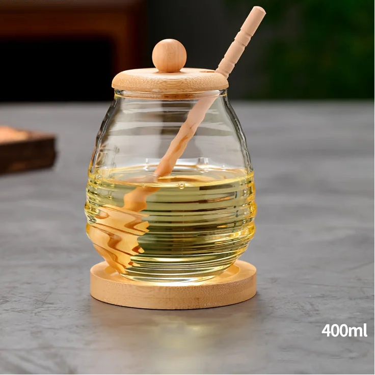 Pote para Mel em Vidro com Tampa Selante