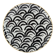 Prato de Porcelana Geométrico de Luxo