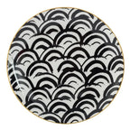 Prato de Porcelana Geométrico de Luxo