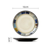 Retro Forno Esmalte Porcelana Placa, Talheres De Cerâmica Europeia, Pratos Domésticos, Pratos Artesanais De Jantar, Acessórios De Cozinha