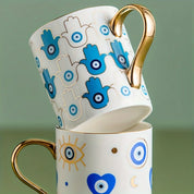 Caneca Olho Grego em Cerâmica - 300ml