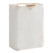 Cesto de Roupa Suja Luxo com Alças de Bambu