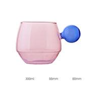 Xícara Criativa Colors de Vidro Transparente 6 Modelos