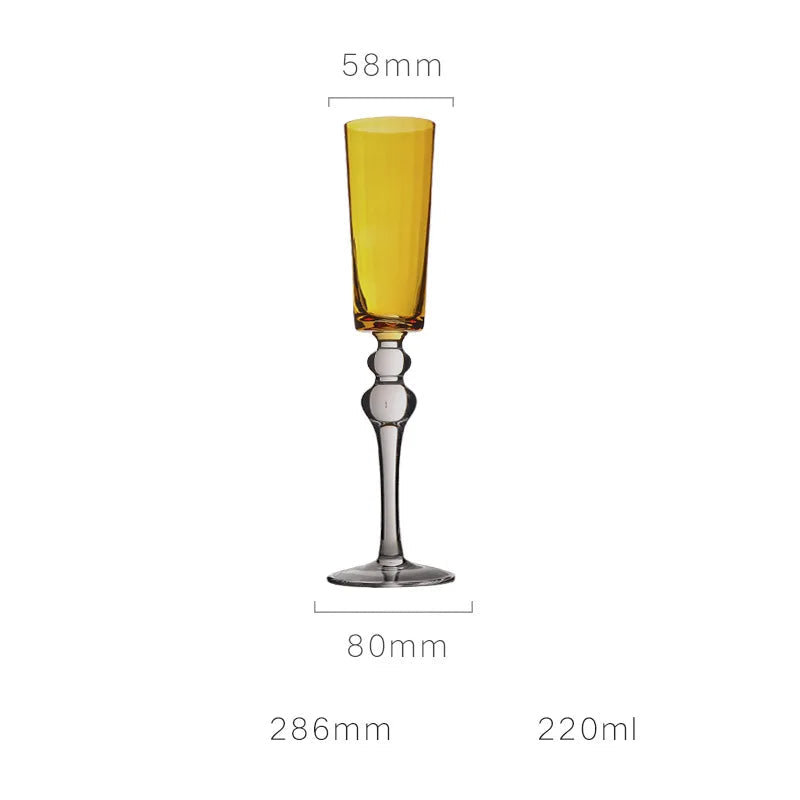 Taça de Cristal Colorida Vintage - 220ml