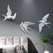 Adorno de Parede Birds em Resina