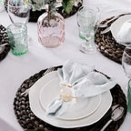 Jogo Anéis de Guardanapo Pérola e Rosa - 6 ou 12pcs