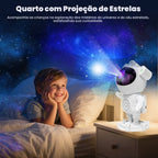 Luminária Projetor Astronauta Galáxia LED com Bluetooth e Controle Remoto