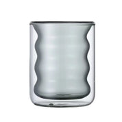 Copo de Vidro Colorido Parede Dupla 200ml - Design Espiral